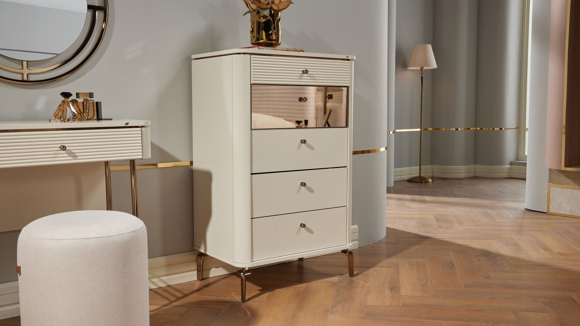 Shine Sitzhocker Beige