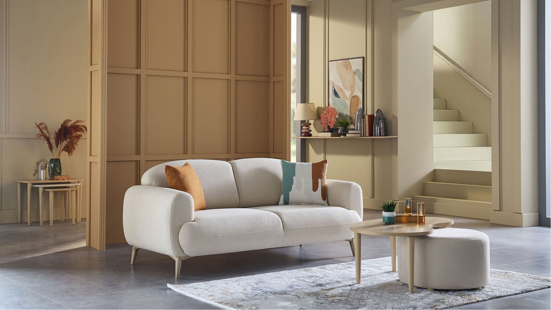 Valenty 2er-Sofa - Beige