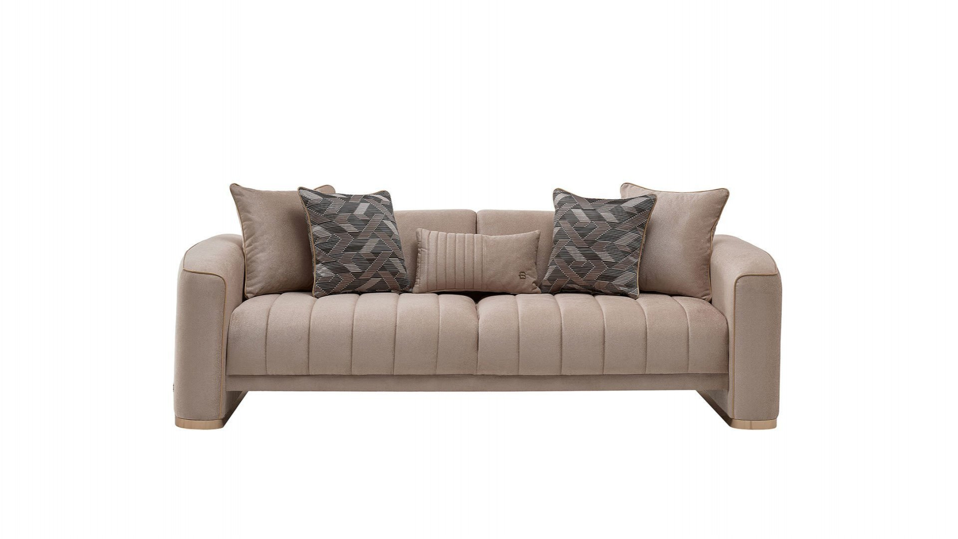 Veronica 3er-Sofa - Taupe