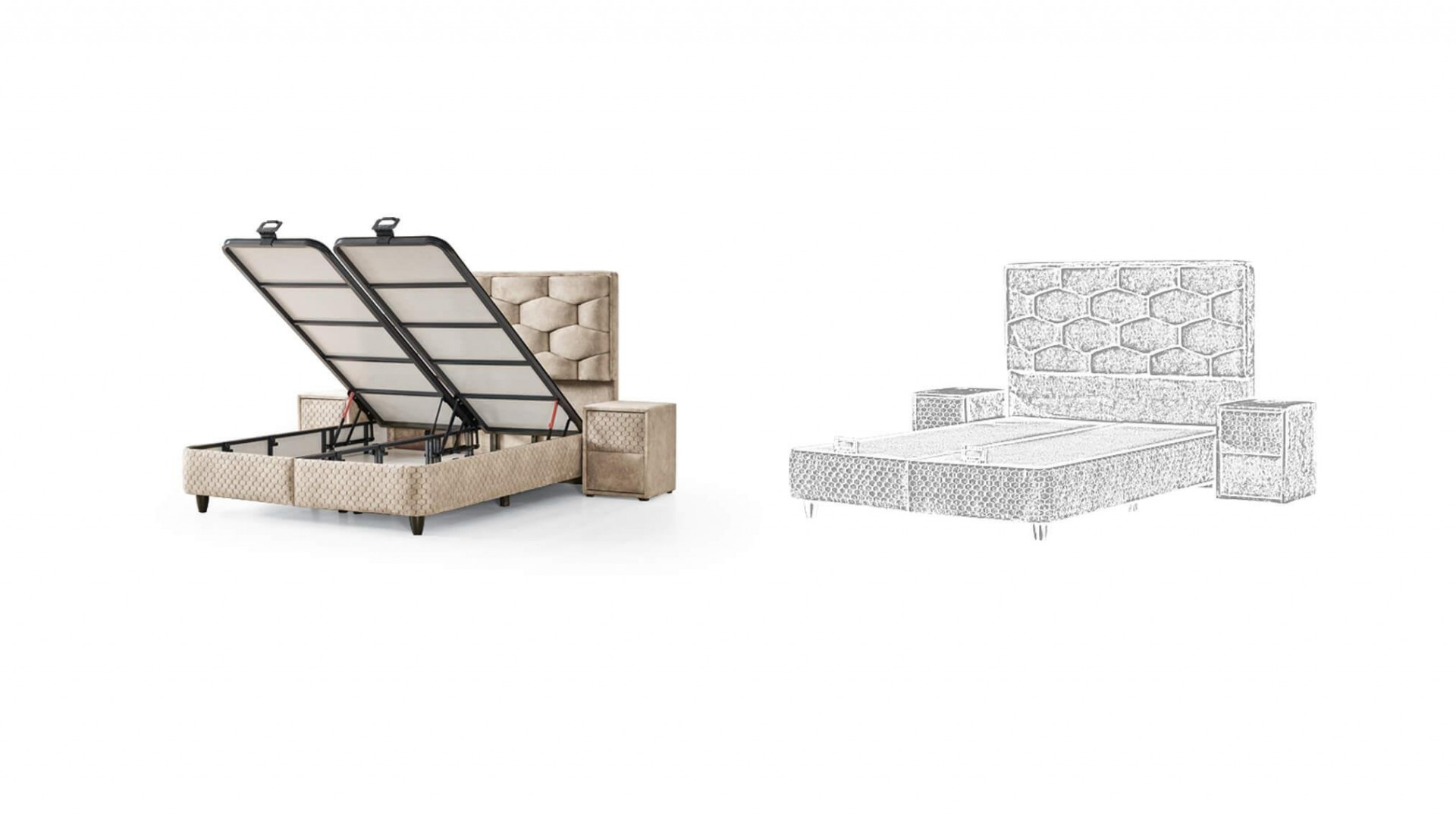 Eclipse Bettbox + Kopfteil