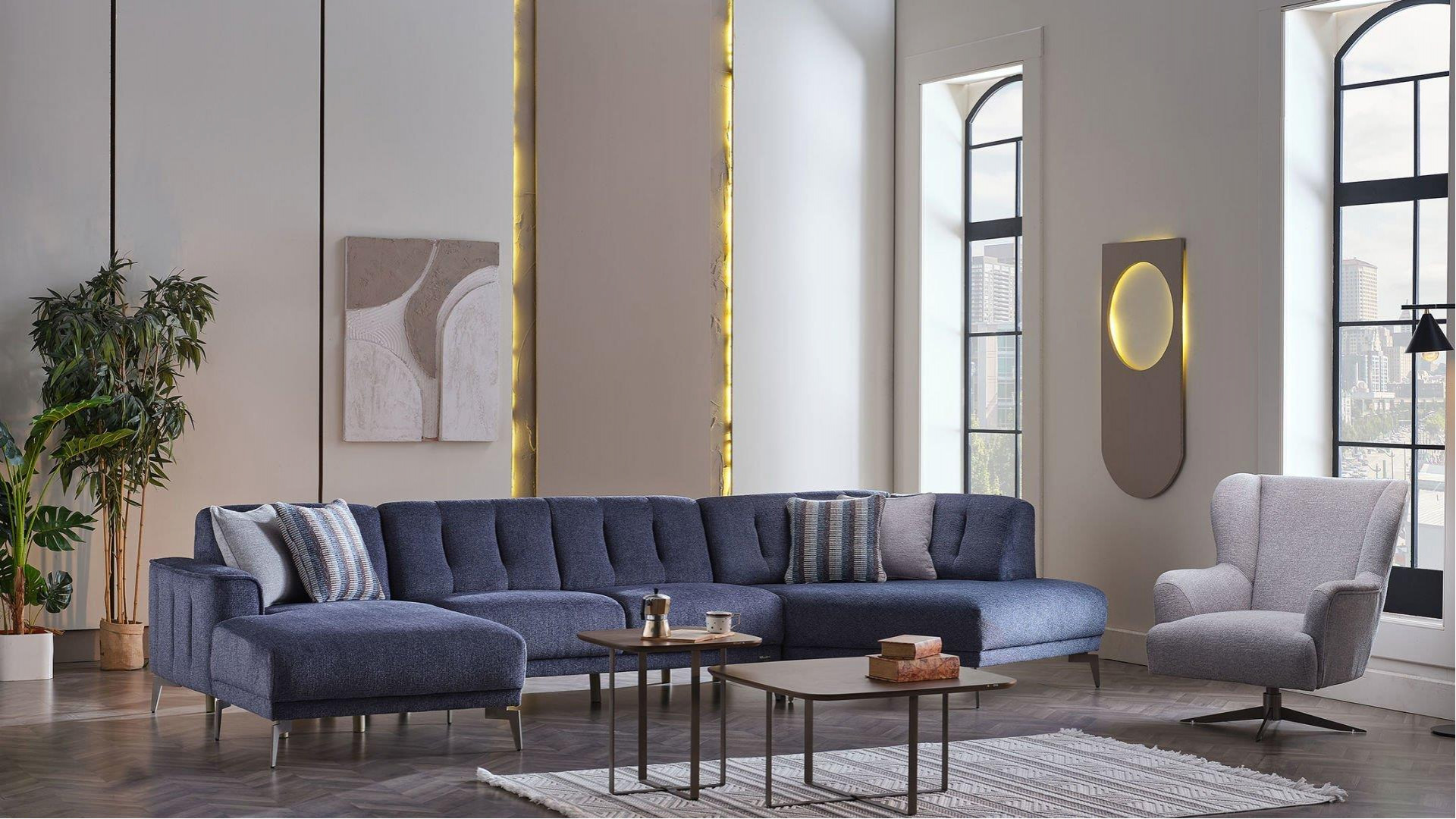 Atlanta Wohnlandschaft Blau