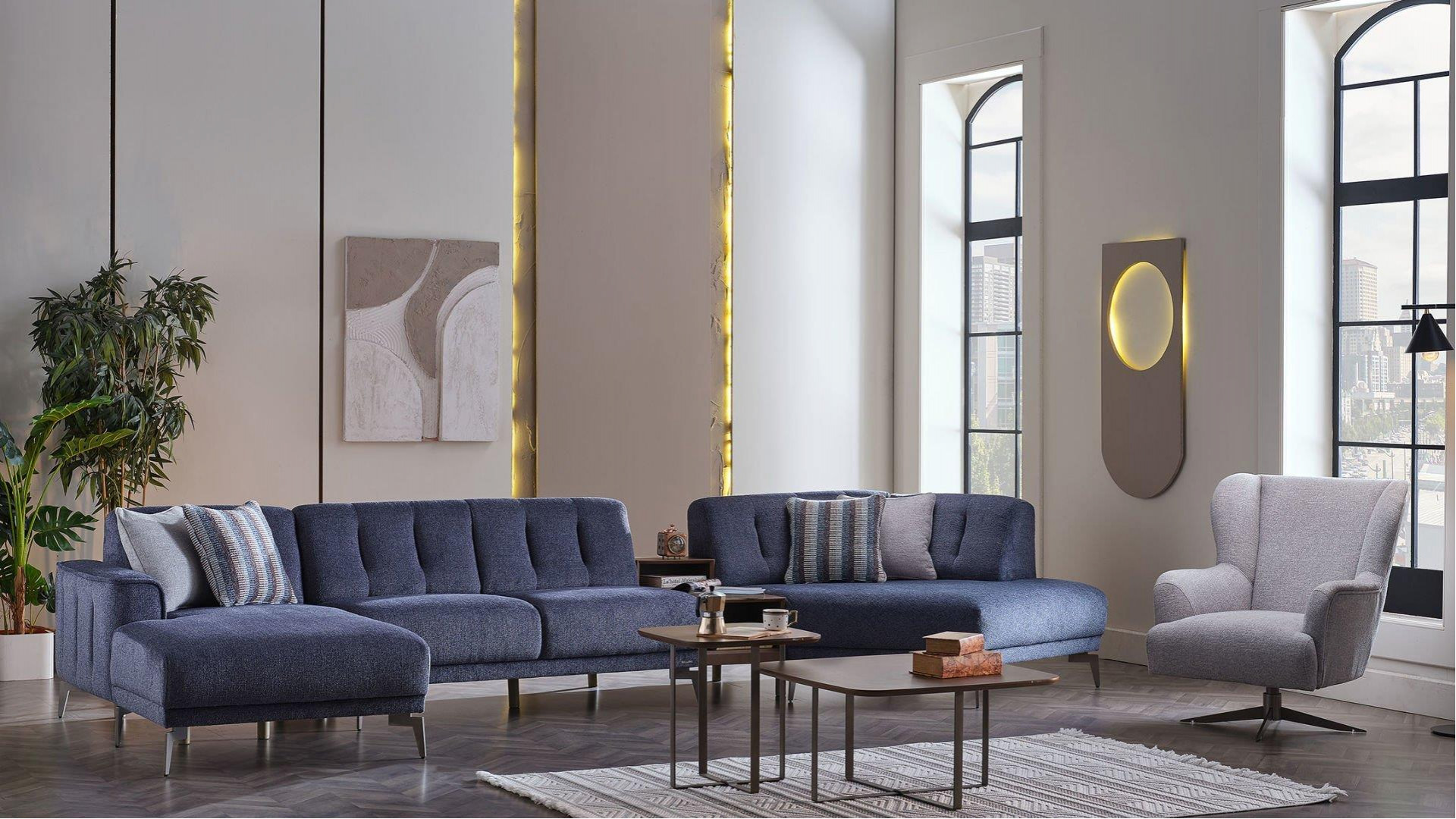 Atlanta Wohnlandschaft Blau