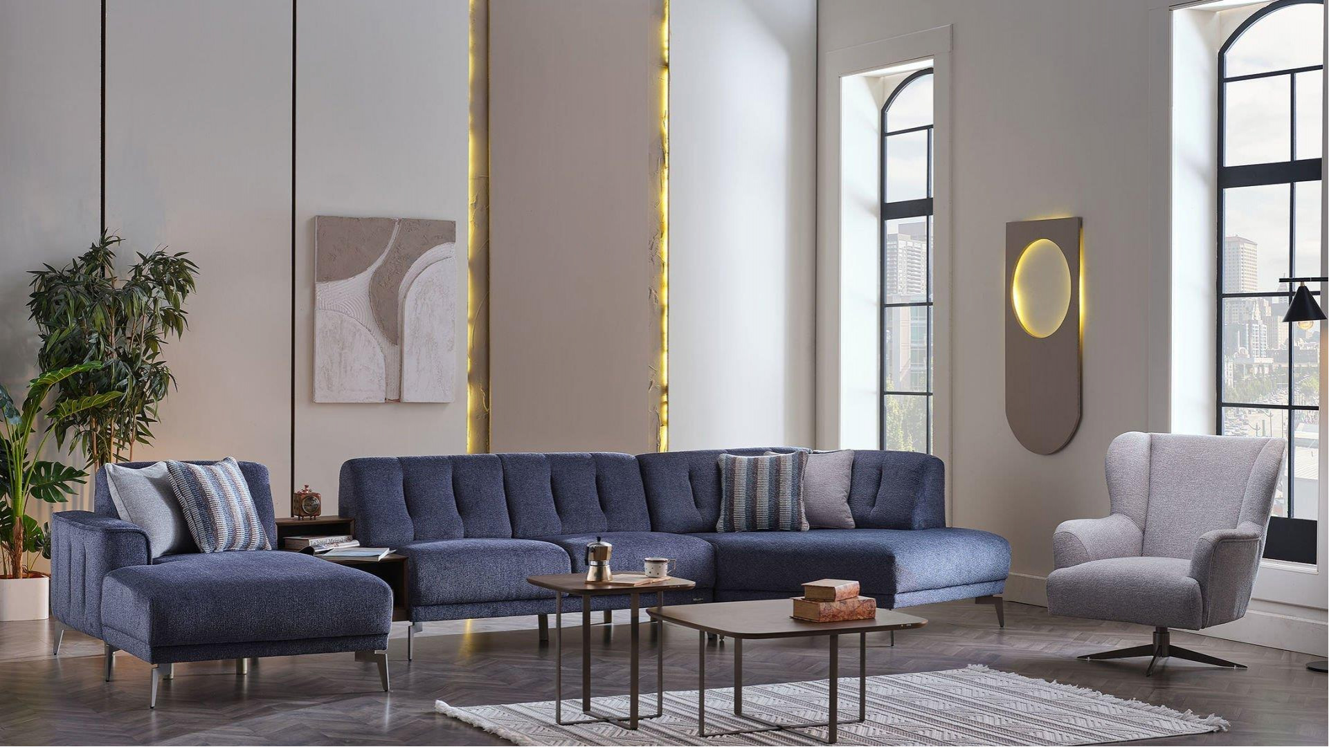 Atlanta Wohnlandschaft Blau