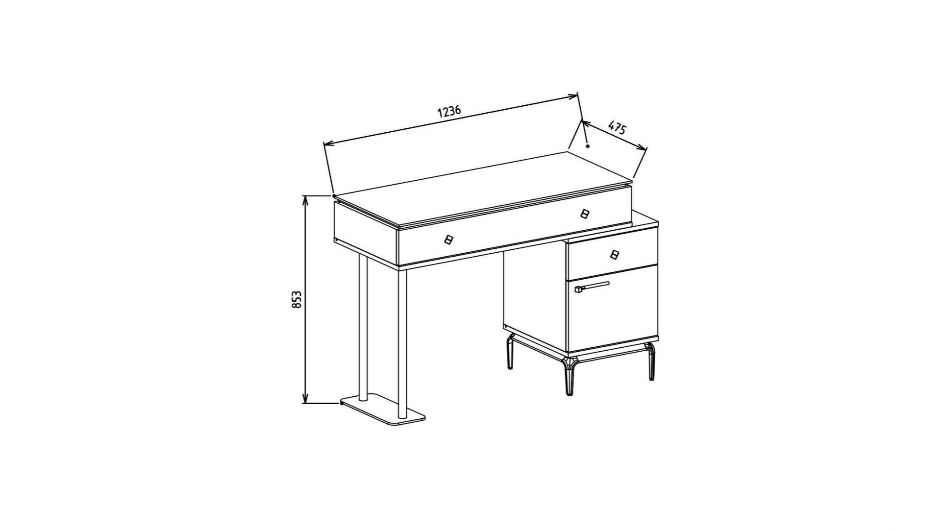 Estella Schminktisch + Spiegel