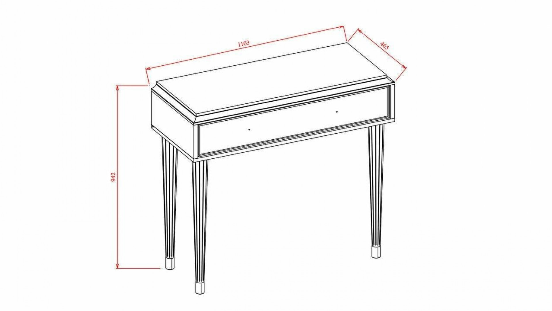 Gravita Schminktisch + Spiegel