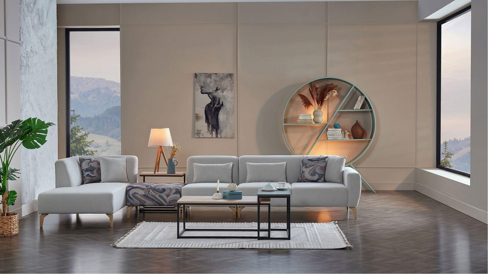 Orleon Wohnlandschaft Grau