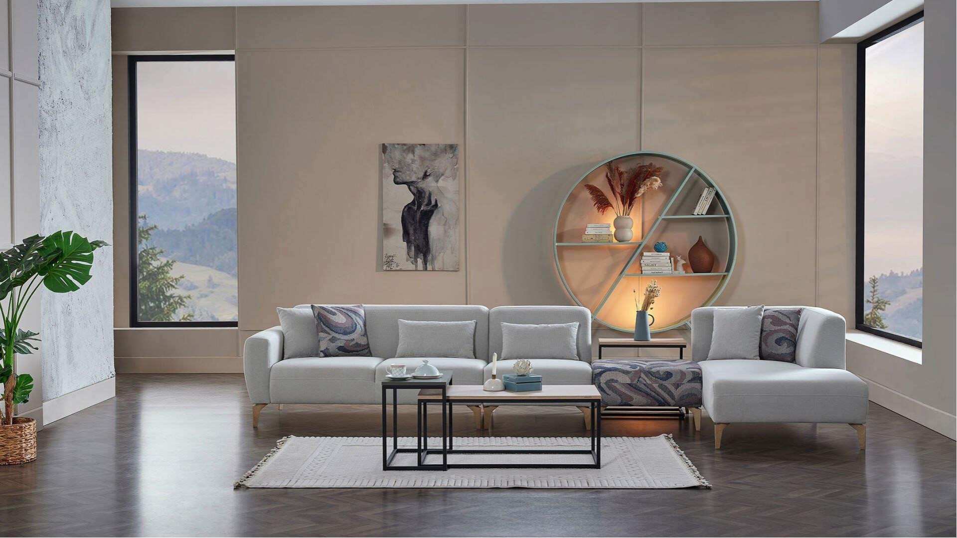 Orleon Wohnlandschaft Grau