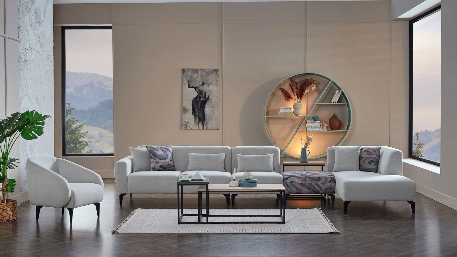 Orleon Wohnlandschaft Grau