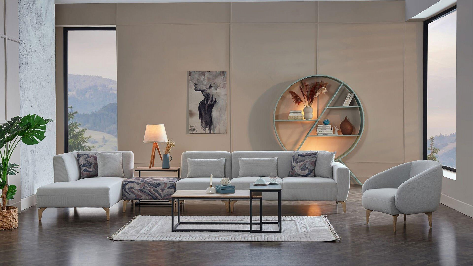 Orleon Wohnlandschaft Grau