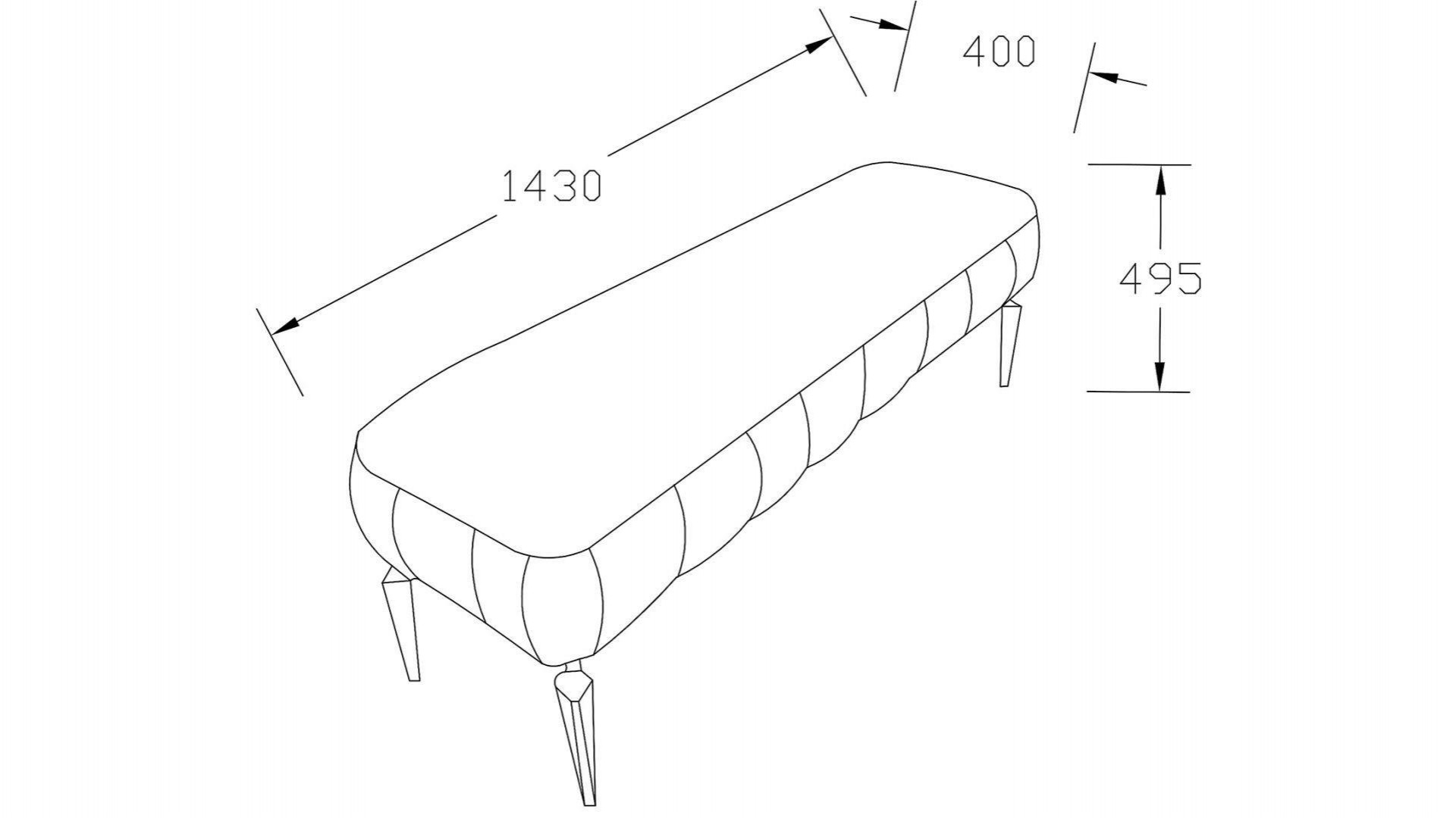 Plaza Hockerbank - Beige