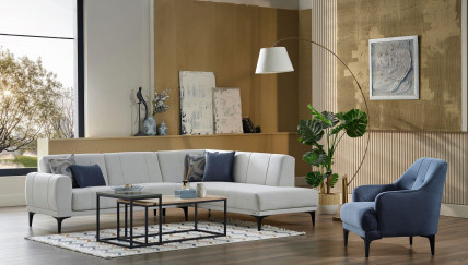 Porto Wohnlandschaft Grau