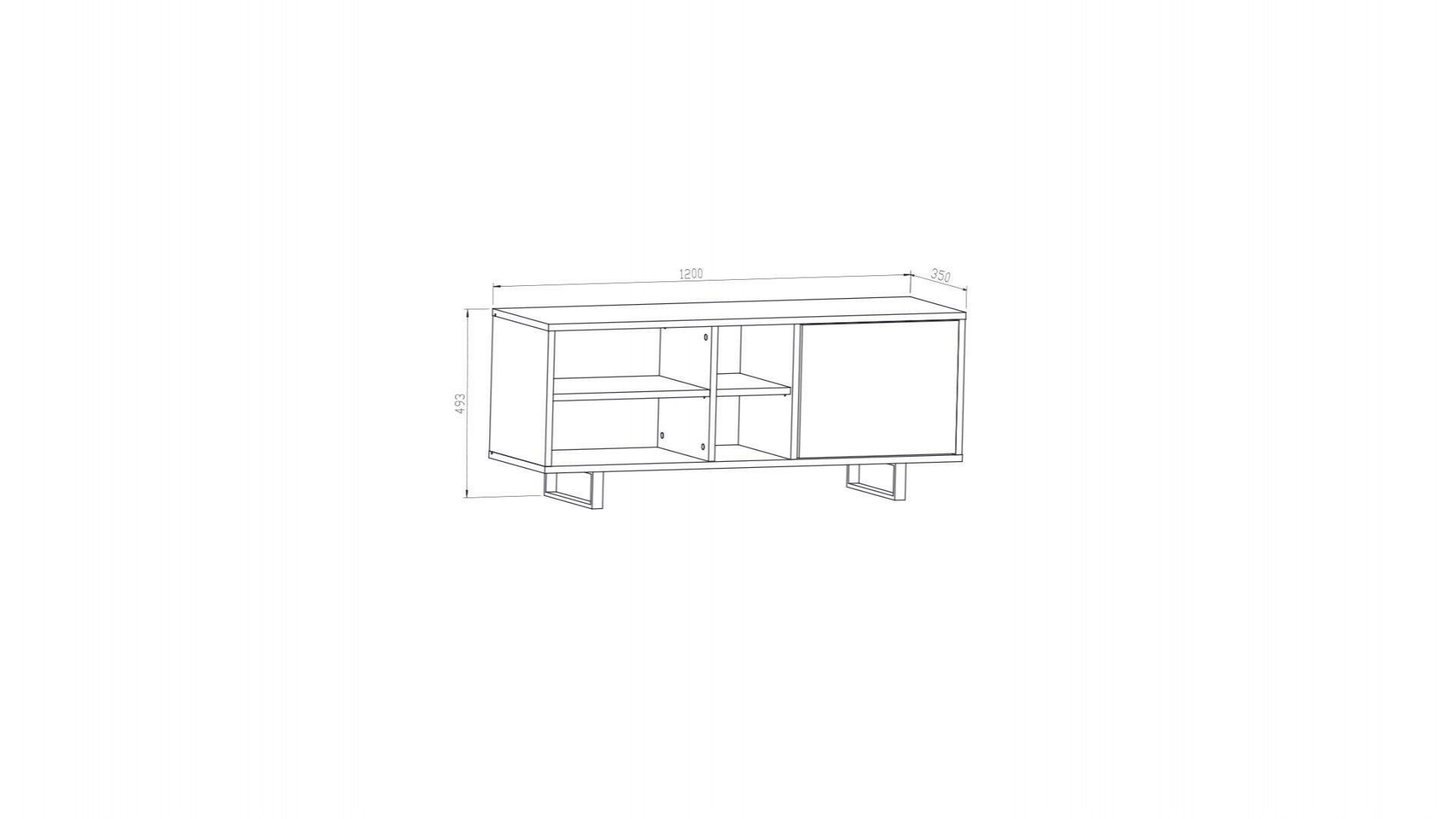 Vina Lowboard - Nuss/Anthrazit