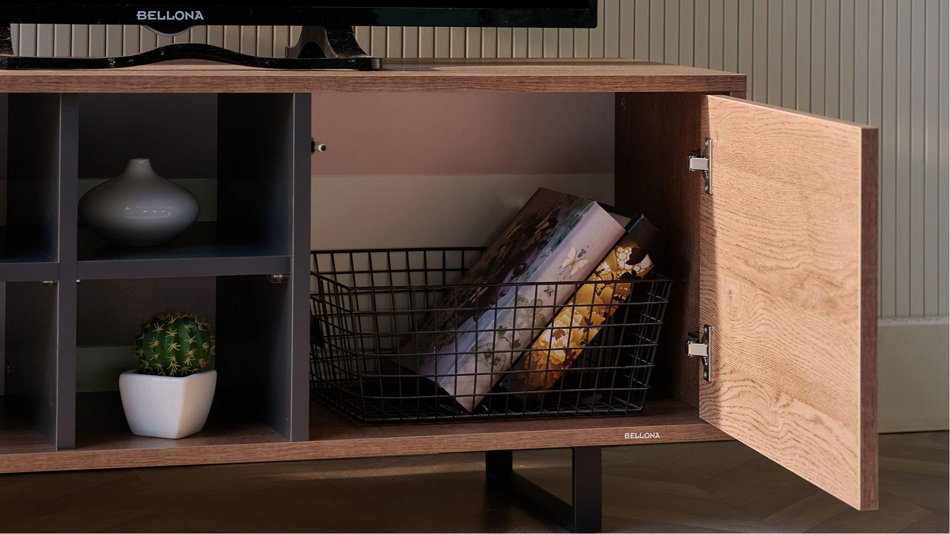 Vina Lowboard - Nuss/Anthrazit