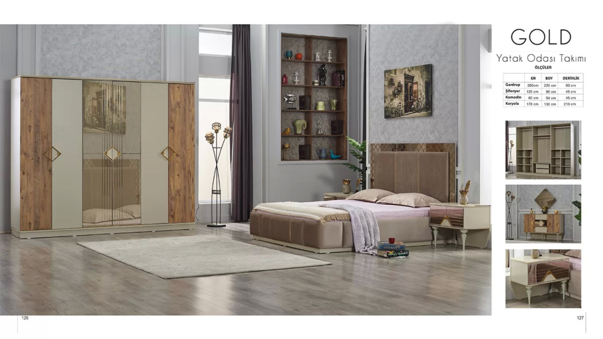 Gold Schlafzimmer-Set