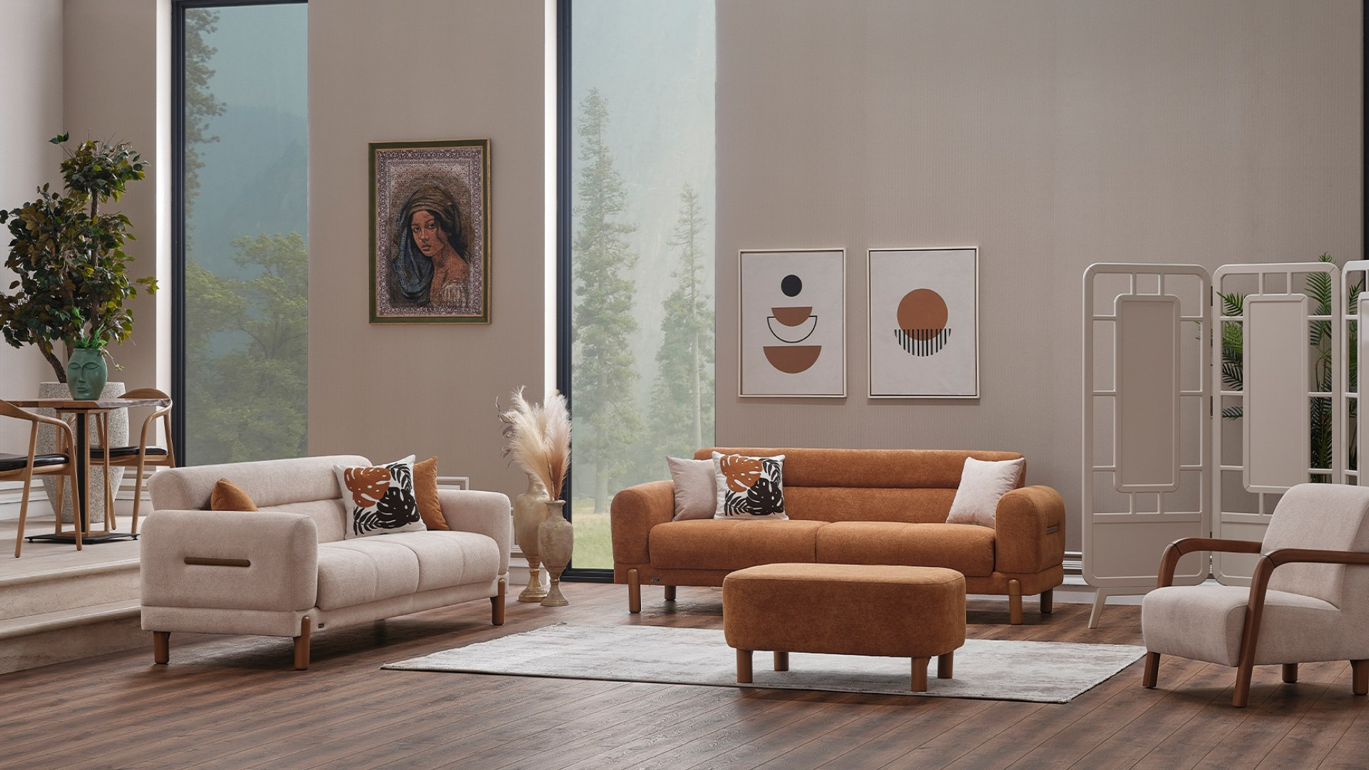 Anka Ahşap Sitzgruppe 2