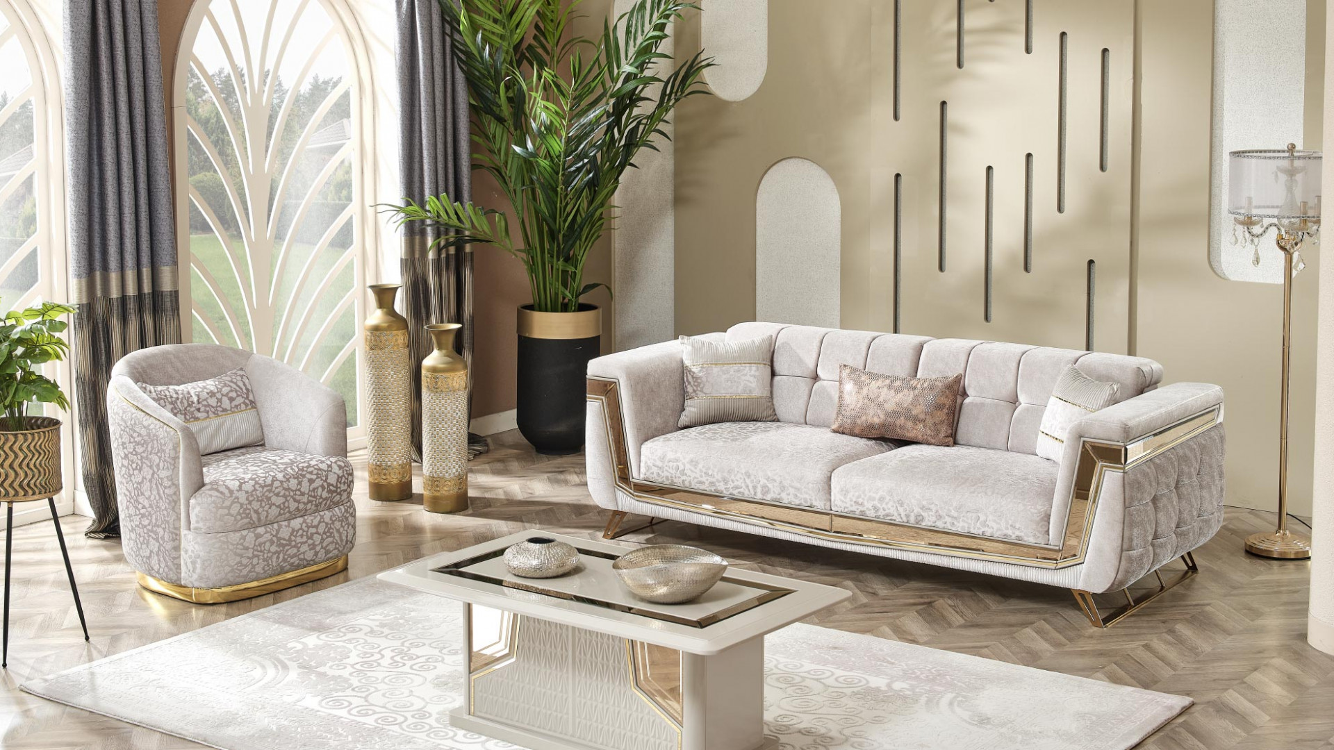 Milano Sitzgruppe (Gold)