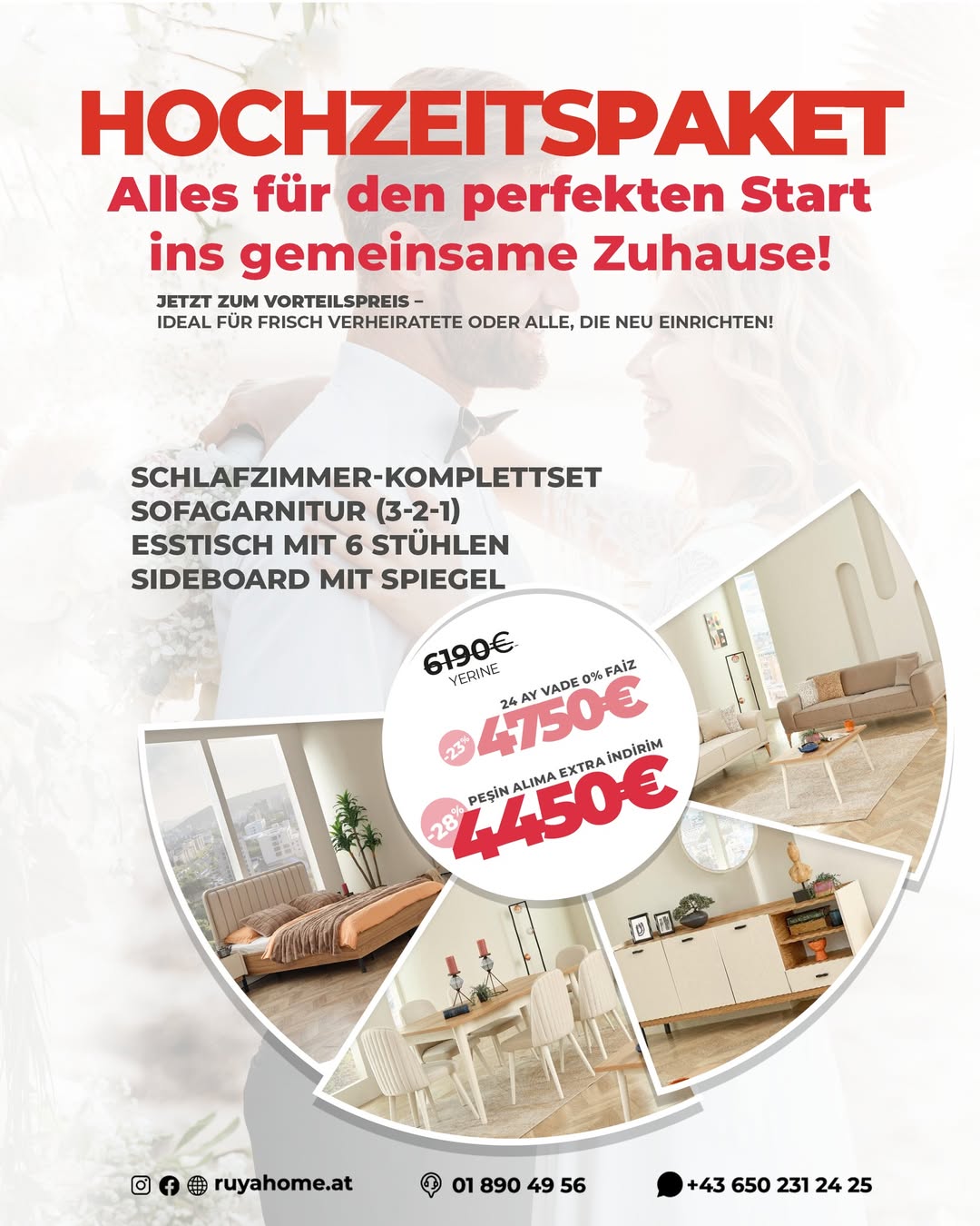 Hochzeitspaket Möbel Aktion